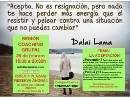 La aceptación. Sesión de Coaching Grupal (Máximo 6 personas)